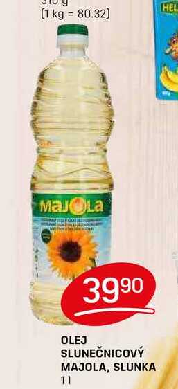 OLEJ SLUNEČNICOVÝ MAJOLA 1l