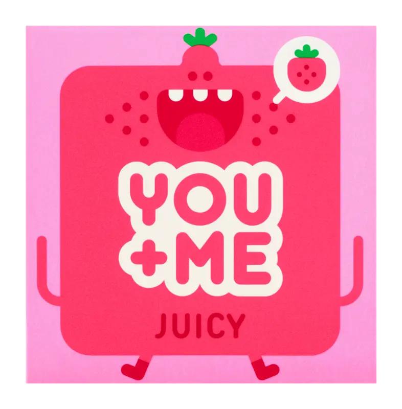 YOU & ME Kondomy s jahodovou vůní Juicy, 3 ks