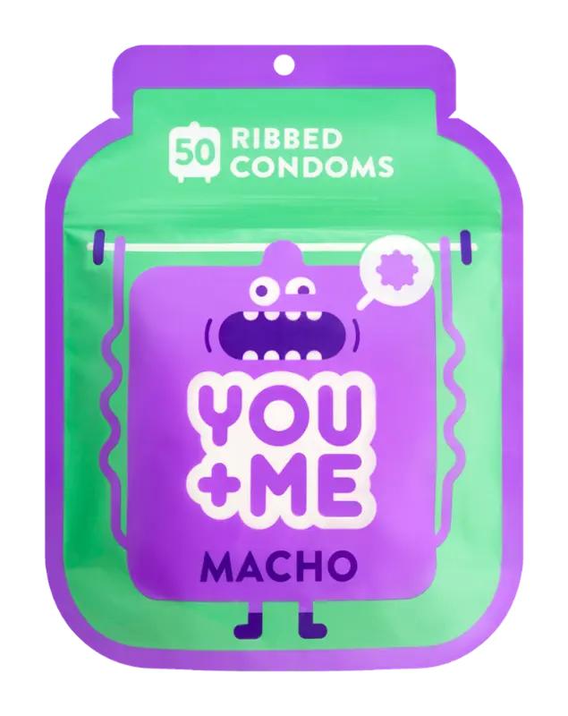 YOU & ME Kondomy vroubkované Macho, 50 ks