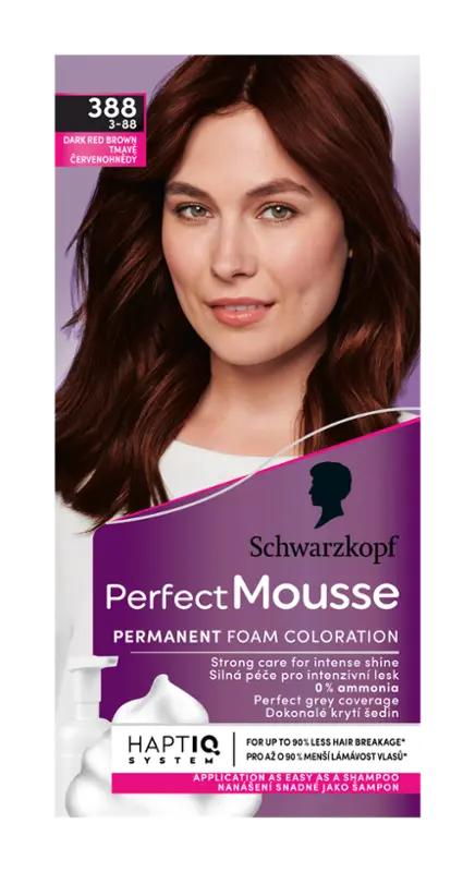 Schwarzkopf Barva na vlasy Perfect Mousse 388 (3-88) tmavě červenohnědá, 1 ks