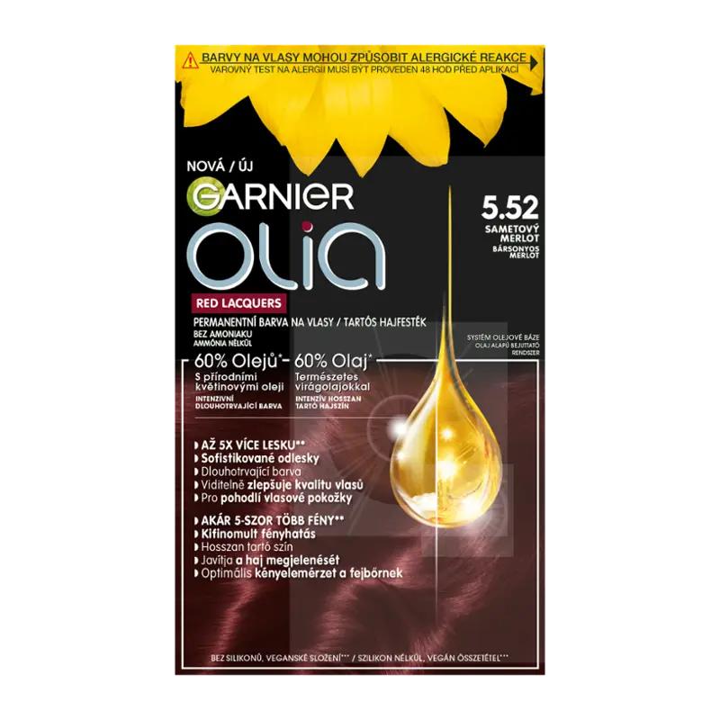 Garnier Permanentní barva na vlasy Olia bez amoniaku 5.52 sametový merlot, 1 ks
