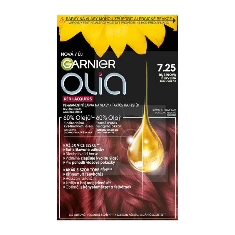 Garnier Permanentní barva na vlasy Olia bez amoniaku 7.25 rubínová červená, 1 ks