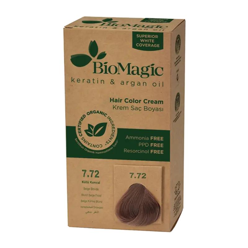 BioMagic Barva na vlasy Color Cream 7.72 Beige Blonde, 1 ks