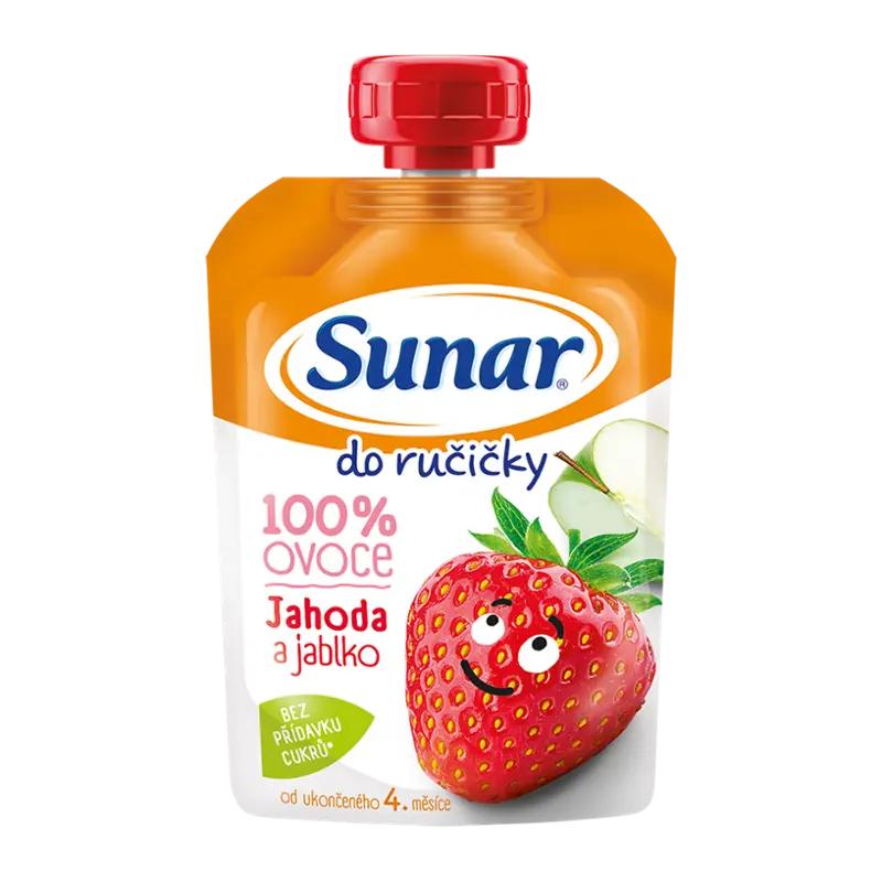 Sunar Ovocná kapsička jahoda, jablko, 100 g