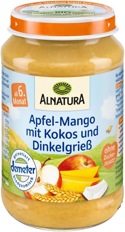 Alnatura BIO Ovocný příkrm jablko, mango a kokosové mléko, 190 g