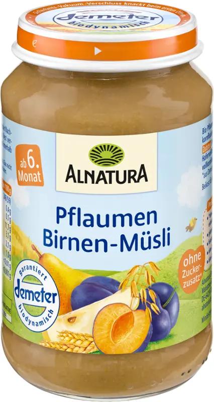 Alnatura BIO Ovocný příkrm švestka, hruška a müsli, 190 g