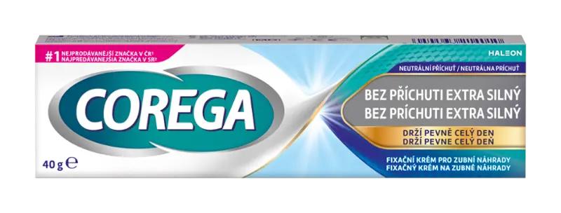 Corega Fixační krém pro zubní náhrady bez příchuti, extra silný, 40 g