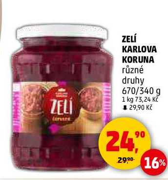 ZELÍ KARLOVA KORUNA různé druhy, 670/340 g 