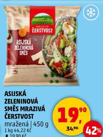 ASIJSKÁ ZELENINOVÁ SMĚS MRAZIVÁ ČERSTVOST mražená, 450 g  