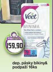 Veet depilační pásky bikiny& podpaží 16ks 