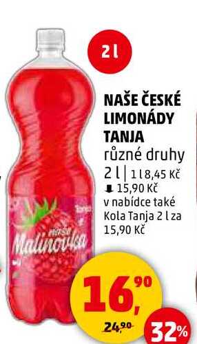 TANJA naše limonáda, 2 l 