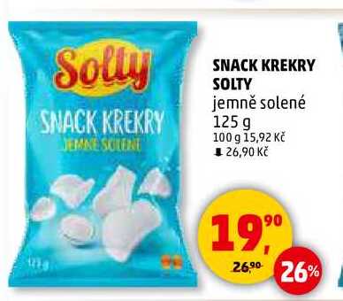SNACK KREKRY SOLTY jemně solené, 125 g 