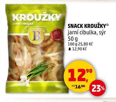 SNACK KROUŽKY jarní cibulka, sýr, 50 g  