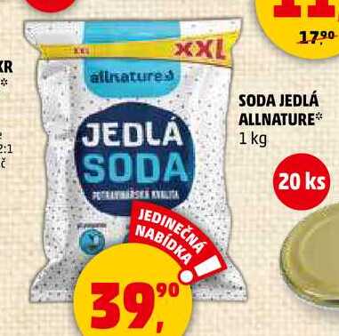 SODA JEDLÁ ALLNATURE, 1 kg  