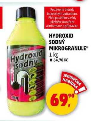 HYDROXID SODNÝ MIKROGRANULE, 1 kg  