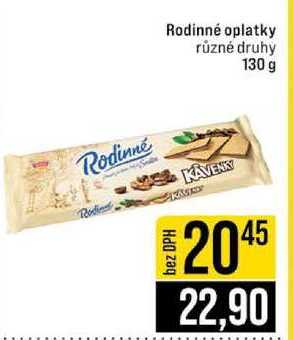 Rodinné oplatky různé druhy 130 g
