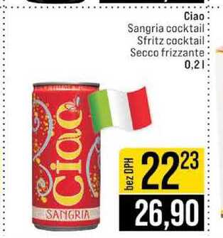 Ciao Sangria cocktail Sfritz cocktail Secco frizzante 0,2l
