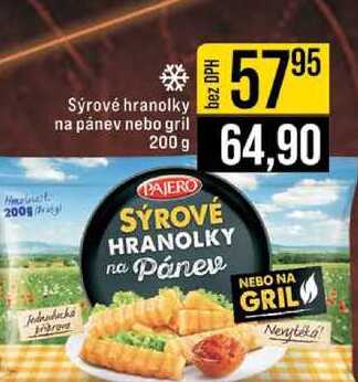 Sýrové hranolky na pánev nebo gril 200g 