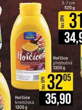 Hořčice kremžská 1300 g 