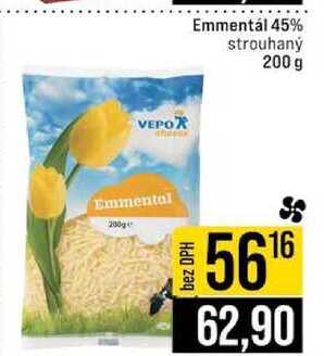 Emmental 45% strouhaný 200 g 