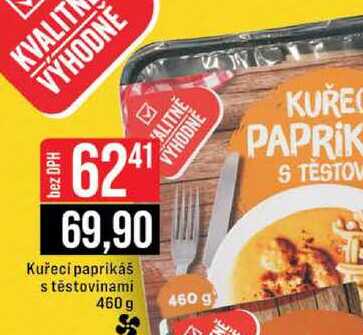 Kuřecí paprikaš s těstovinami 460 g 