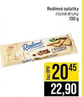 Rodinné oplatky různé druhy 130 g 
