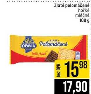Zlaté polomáčené hořké mléčné 100 g 