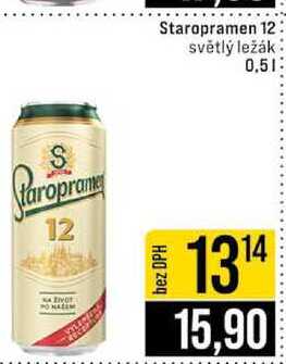 Staropramen 12 světlý ležák 0.5l