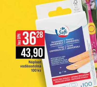 Náplast voděodolná 100 ks 