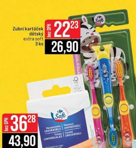 Zubní kartáček dětský extra soft 3 ks 