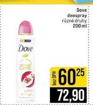 Dove deospray různé druhy 200 ml