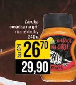 Záruba omáčka na gril různé druhy 240 g 