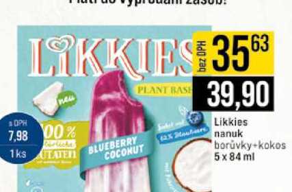 Likkies nanuk borůvky+kokos 5x 84 ml 