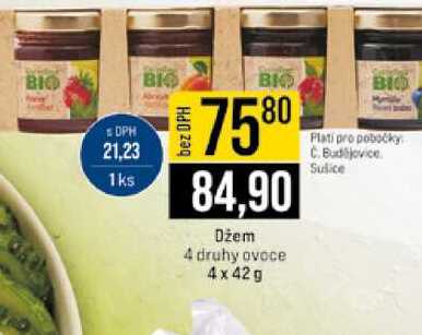 Džem 4 druhy ovoce 4x42g 