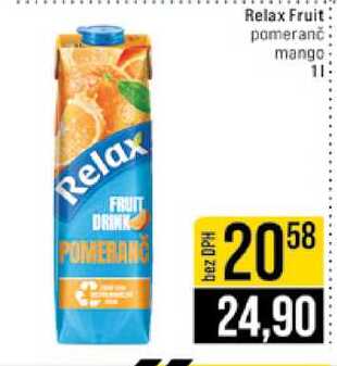 Relax Fruit pomeranč mango 1l