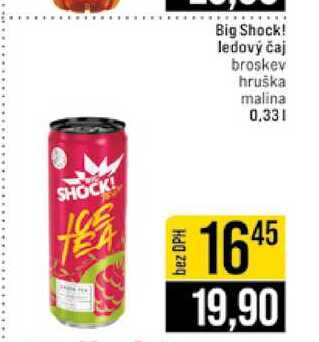 Big Shock! ledový čaj broskev hruška malina 0.33l