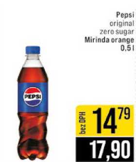 Pepsi original zero sugar Mirinda orange 0.5l