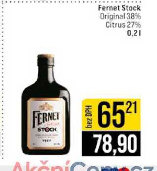 Fernet Stock Original 38% Citrus 27% 0,2l
