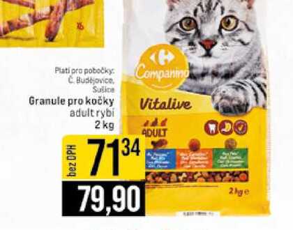 Granule pro kočky Vitalive adult rybí 2 kg