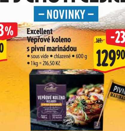   Excellent Vepřové koleno s pivní marinádou  600 g
