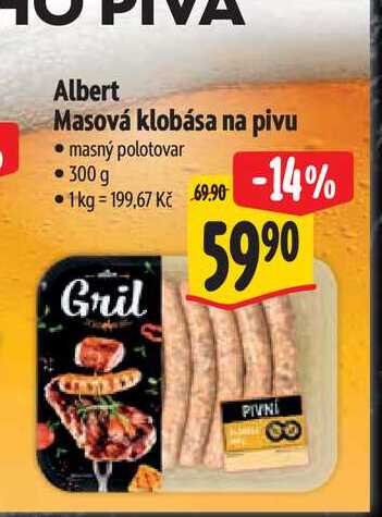 Albert Masová klobása na pivu  300 g