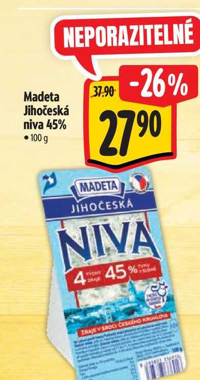 Madeta Jihočeská niva 45% 100 g  
