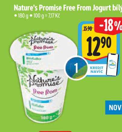 Nature's Promise Free From Jogurt bíly  180 g 