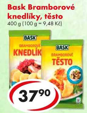 Bask Bramborové knedlíky, těsto, 400 g 