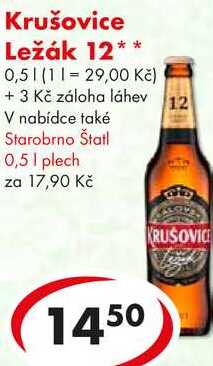 Krušovice Ležák 12, 0,5 l