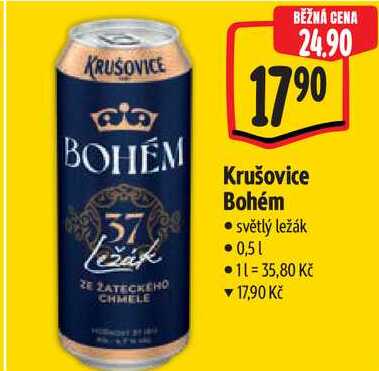 Krušovice Bohém, 0,5 l