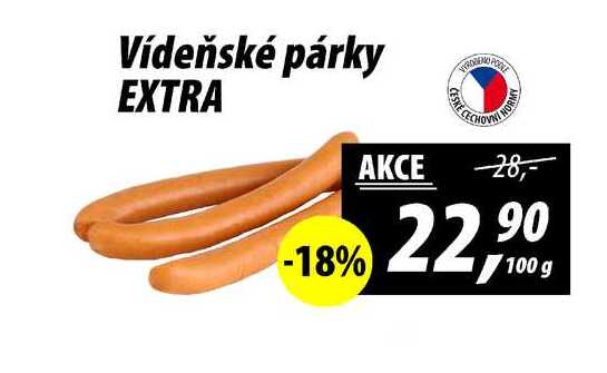 Vídeňské párky EXTRA, 100 g