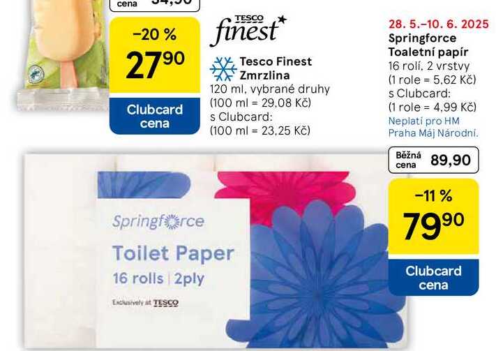 Springforce Toaletní papír, 16 rolí. 2 vrstvy 
