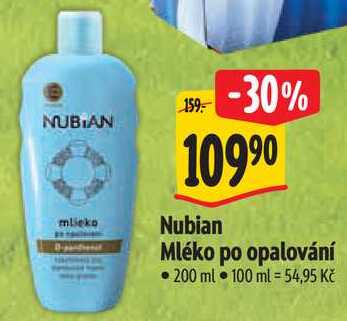 Nubian Mléko po opalování, 200 ml 