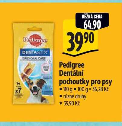  Pedigree Dentální pochoutky pro psy 110 g 